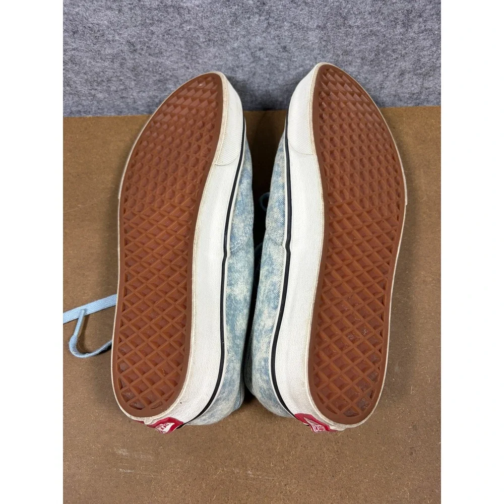 Vans Authentic Acid‎ Wash Light Blue Denim Low Top Sneakers Womens 9 Mens 7.5